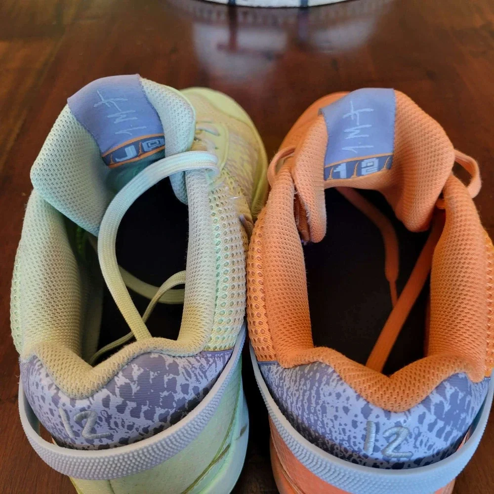 Nike Ja 1 Bright Mandarin Vapor Green Mismatched Basketball Mens 11 FQ4796-800